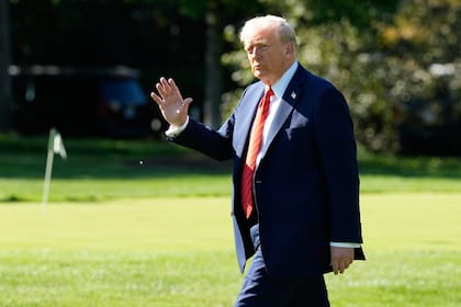 Donald Trump en los jardines de la Casa Blanca, esta semana