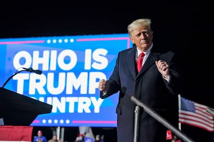 Donald Trump, en un evento de campaña en Ohio horas antes de las elecciones
