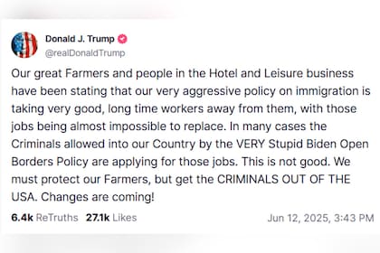Donald Trump primero dijo que revisarían su política migratoria en sectores clave de la economía