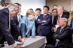 Donald Trump habló sobre la foto del G-7 que se hizo viral