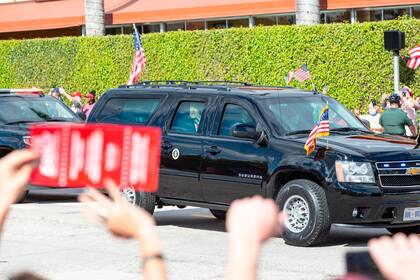 El presidente Donald Trump en Southern Boulevard de Florida el pasado 20 de enero de 2021