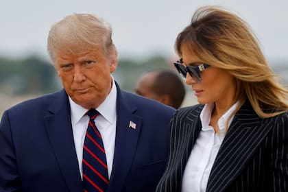 Donald Trump junto a su mujer Melania
