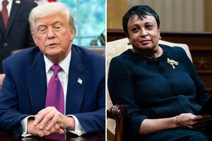 Donald Trump y Carla Hayden