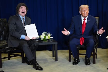 Donald Trump y Javier Milei, durante su encuentro en el marco de la Asamblea General de las Naciones Unidas, el 23 de septiembre de 2025, en Nueva York