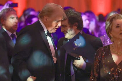 Donald Trump y Javier Milei, en un encuentro en Mar-a-Lago luego del triunfo electoral del republicano, en noviembre de 2024.