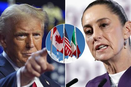 Donald Trump y la presidenta mexicana, Claudia Sheinbaum.