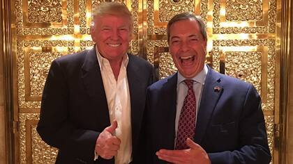 Donald Trump y Nigel Farage, en una imagen de 2020 (Archivo)