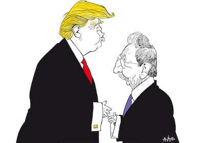 Donald Trump y Raúl Castro