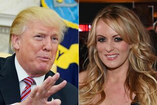 Donald Trump y Stormy Daniels. (MANDEL NGAN and Ethan Miller / various sources / AFP)