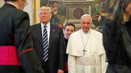 Donald Trump cuando era presidente junto al Papa