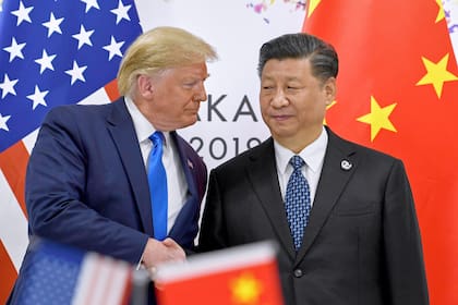 Donald Trump y Xi Jinping en una cumbre en Osaka, Japón, en junio de 2019.