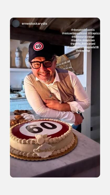 Donato de Santis cumplió 60 años y organizó una fiesta con amigos y familiares (Foto: Instagram)