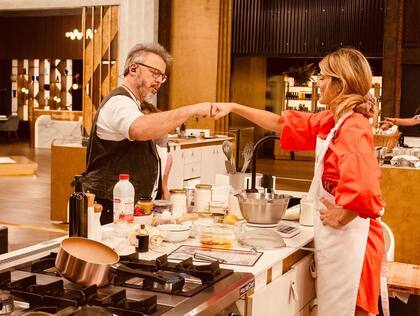 Donato de Santis junto a María del Cerro en MasterChef Celebrity (Foto: Instagram/@merydelcerrook)