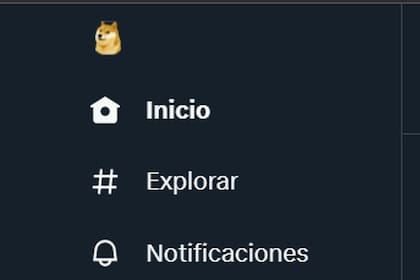 Donde usualmente aparece el logo de Twitter la compañía publica ahora el rostro de Kabosu, el shiba inu que es la cara de dogecoin