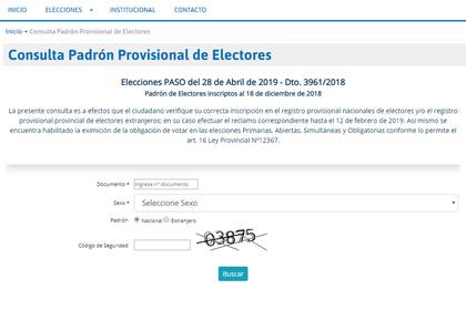 Dónde voto: consultá el padrón electoral de Santa Fe