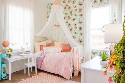 Dormitorio de la niña mayor. Imagen: HGTV