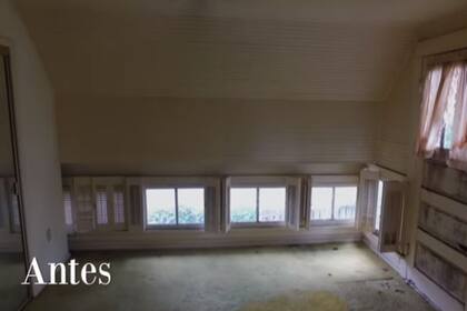 Dormitorio inutilizado original. Imagen: HGTV