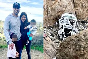 Dos adultos y dos niños viajaban en un Tesla en California; al parecer, el conductor se lanzó a un acantilado a propósito