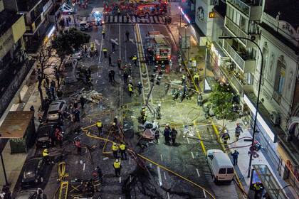 Avenida Corrientes al 5200, el lugar del trágico incendio