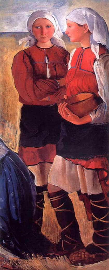Dos chicas campesinas, Zinaida Serebryakova (1915)