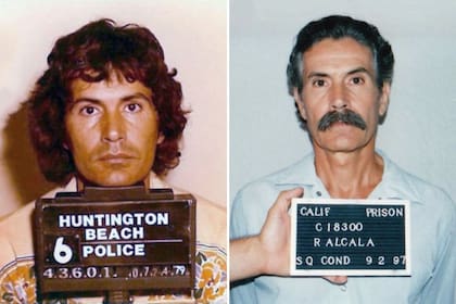 Dos de las fotografías policiales más difundidas de Rodney Alcala.