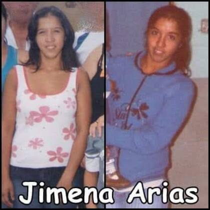 Dos de las imgenes de Jimena que su familia difundi en redes sociales