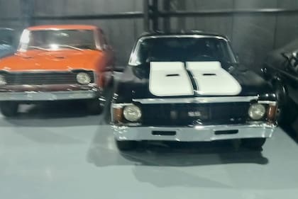 Dos de los autos de colección que estaban en la quinta, también previas la operativo