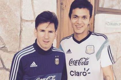 Dos de Newell´s: Facundo Pardo junto a Lionel Messi