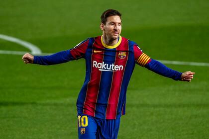 Dos festejos de Lionel Messi ante Getafe, en la goleada de Barcelona.