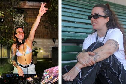 Dos fotos de Laura Malo, sobreviviente del Nova, antes y después del 7 de octubre. "Me dí cuenta de que puedes esperar al día siguiente para hacer lo que tu quieres porque no sabes si te vas a ir. En cuestión de cuatro meses tengo seis tracks hechos. Uno de los temas es sobre esa experiencia".