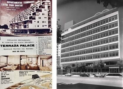 Dos íconos de los años 50: el Terraza Palace y el edificio de Correos.