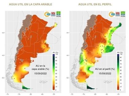 Dos indicadores relevantes para el agro que muestra la baja reserva de humedad