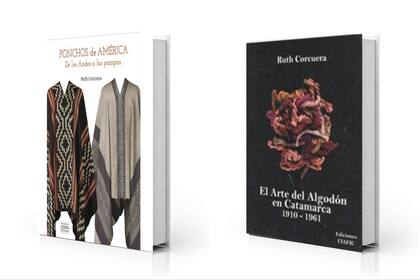 Dos libros de su autoría: Ponchos de América: de los Andes a las pampas (2017) y El arte del algodón en Catamarca 1910-1961 (2004)