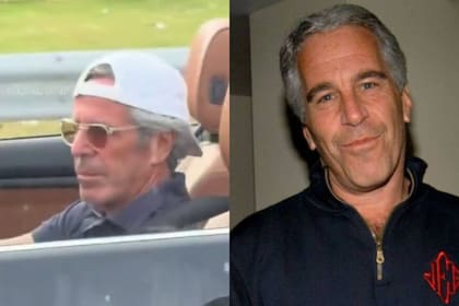 Dos momentos del delincuente sexual Jeffrey Epstein (Archivo)