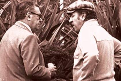 Una charla ilustre en La Candela, Alberto J. Armando y Juan Carlos Lorenzo; entre 1976 y 1979, el presidente y el DT compartieron una época de gloria en Boca