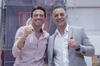 Dos que ya no están: Marcelo Moretti (presidente, licenciado) y Néstor Navarro (vicepresidente, renunció)