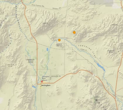 Dos terremotos se registraron en Nevada, cerca de Yerington