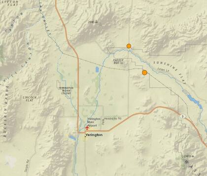 Dos terremotos se registraron en Nevada, cerca de Yerington