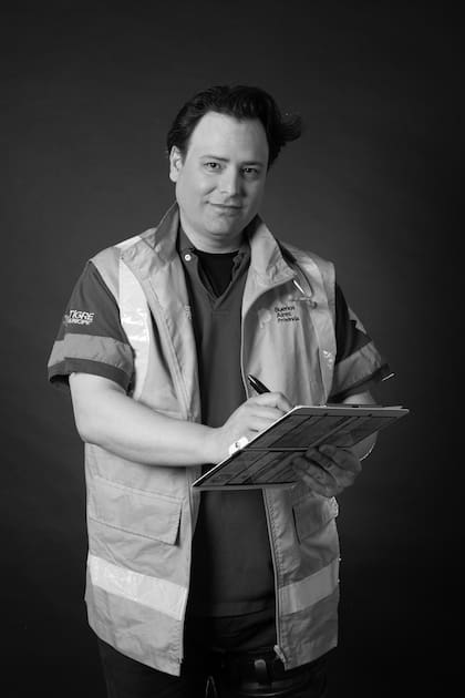 Dos veces por semana, Fernando trabaja en la Municipalidad de Tigre como parte del Sistema de Emergencias Médicas