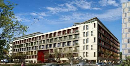 Dos vistas de una obra que generará cambios en el barrio