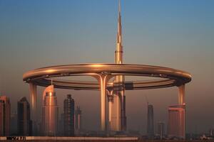 El plan para construir un enorme anillo futurista alrededor del edificio más alto del mundo