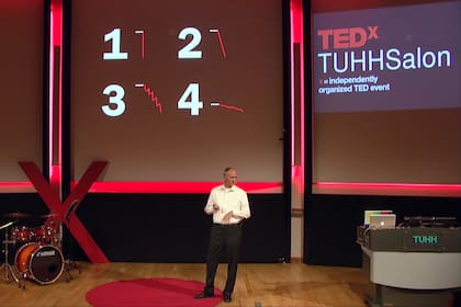 Dr. Thomas Fleischmann presentó su teoría de los cinco pasos de la muerte en una charla TEDx que brindó en el 2014 en Hamburgo