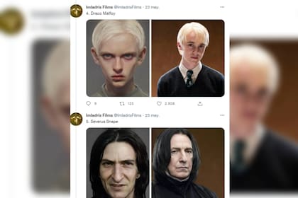 Draco Malfoy y Severus Snape(Foto Twitter @ImladrisFilms)