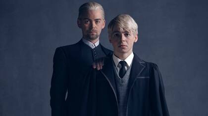 Draco y Scorpius Malfoy tal como se los verá en la puesta londinense