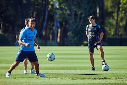 DT, Placente. Entrenamiento de la Selección Sub 20 en el predio de la AFA en Ezeiza.