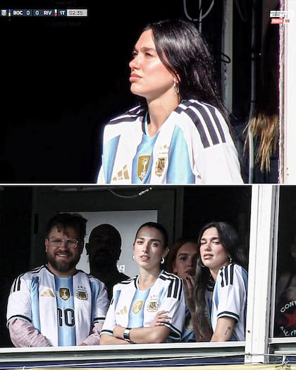Dua Lipa y su familia asistieron al Superclásico