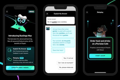 Duolingo Max tiene nuevas herramientas para aprender idiomas mediante el uso de inteligencia artificial