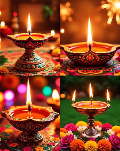 Durante el Diwali se deben encender "diyas", lámparas de aceite o faroles de papel (Instagram/@puspanjali_602)