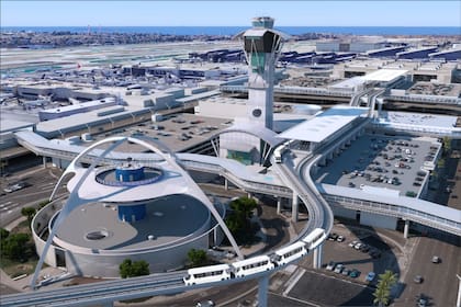 Durante el horario pico en LAX, Skylink operará nueve trenes de cuatro vagones, cada uno con capacidad para 200 pasajeros y su equipaje