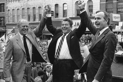 Durante la campaña de Ronald Reagan, la fórmula presidencial contó con el apoyo del expresidente Gerald Ford